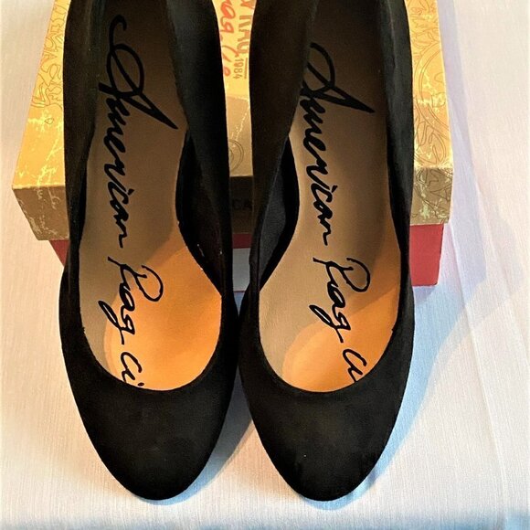 NWT American Rag CIE Black Felix Pump Like Velvet - Picture 8 of 9